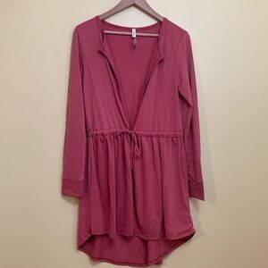 Mai Soli | NWT Tie Adjustable Waist Open Front Tunic Top Dress Swim Coverup S